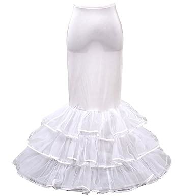 HIMRY Design Fishtail Mermaid Petticoat Underskirt Crinoline Wedding bridal Petticoat, 1 Hoop 3 ...