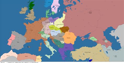 Europe following a Napoleonic victory: 1910 : imaginarymaps