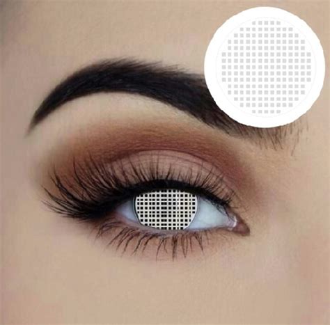 White Mesh Contacts - 12 Month Use Contact Lenses | Fancy That Costumes ...