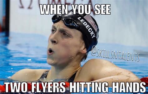 When you're one of those flyers | Swimming funny, Swimming jokes, Swimmer memes