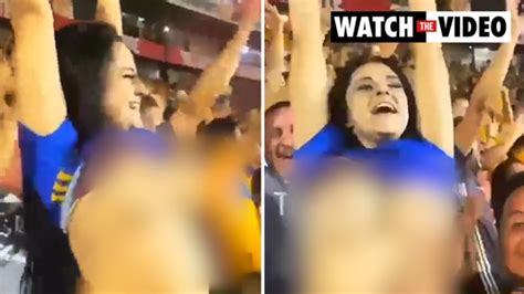 Football 2022: Fan who flashed breasts joins OnlyFans after going viral, video, Carla Garza ...