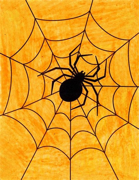 Easy How to Draw a Spider Tutorial and Spider Coloring Page | Halloween drawings, Easy halloween ...