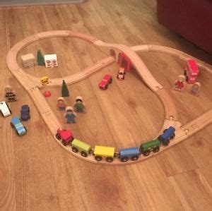 Wooden Train Set ELC / Ikea / Brio /Chad Valley Compatible Track People Cars | eBay | Toy sale ...
