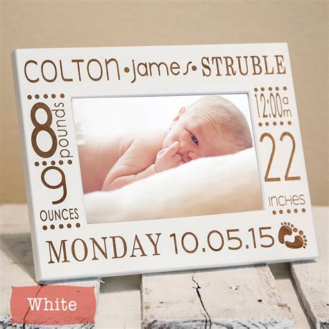 Personalized Baby Picture Frame Birth Announcement Frame - Etsy