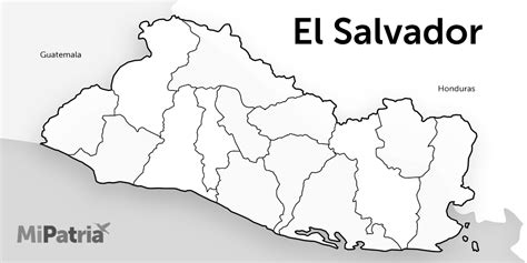 mapa de el salvador para colorear - MIPATRIA.NET