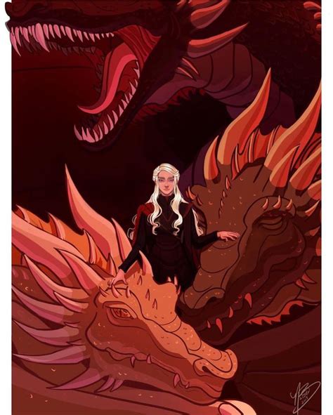 Daenerys Targaryen, Drogon, Rhaegal and Viserion | Targaryen art, Game ...