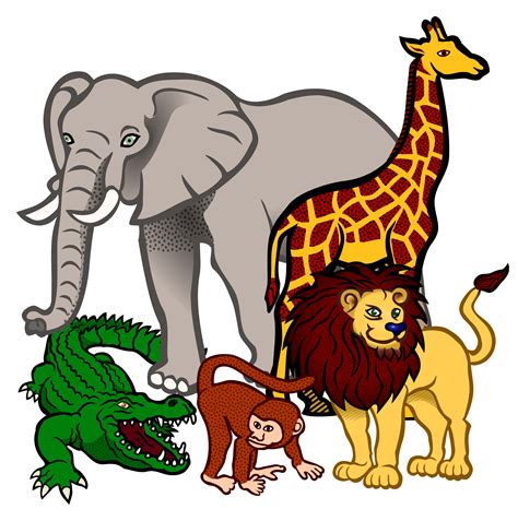 Clipart - african animals - coloured