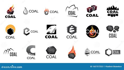 Vector Logo of Coal Mining and Sale Stock Illustration - Illustration ...