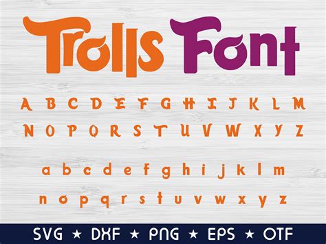 Trolls font svg otf Trolls alphabet svg Trolls letters svg | Etsy