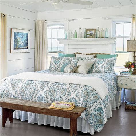 10 Beautiful Blue Bedrooms | Beach house bedroom, Home bedroom, Cottage bedroom