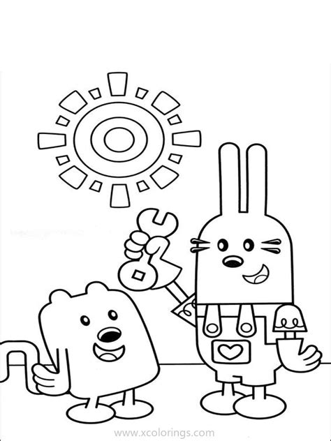 Wow Wow Wubbzy Coloring Pages Wubbzy and Widget - XColorings.com