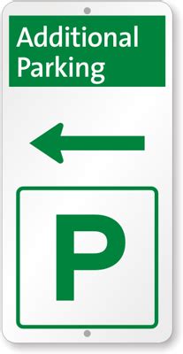 Additional Parking Sign with Left Arrow & Parking Symbol, SKU: I-0073