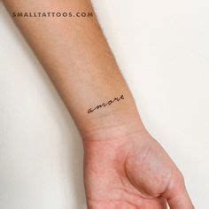 Amore Temporary Tattoo - Set of 3 – Small Tattoos One Word Tattoos, Small Tattoos, Italian For ...