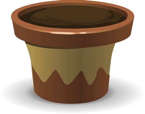 brown pots - Clip Art Library