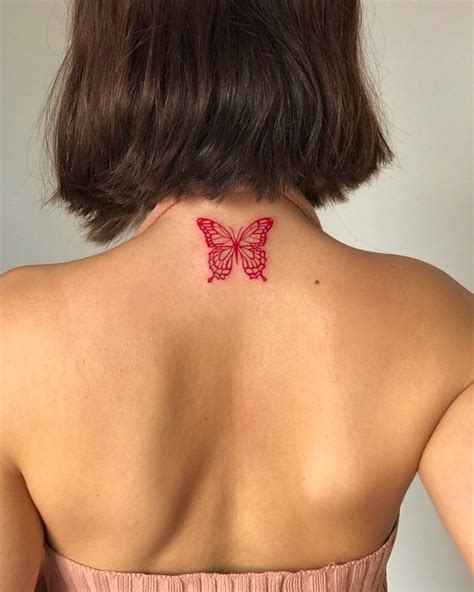 Red butterfly tattoo by @lorettacolumba on insta in 2021 | Tattoos ...