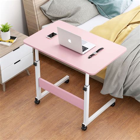 Impact Adjustable Portable Sofa Bed Side Table Laptop Desk with Wheels ...