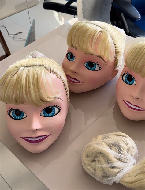 Barbie Fiber Glass Head Mascot Costume Character Halloween parties | eBay