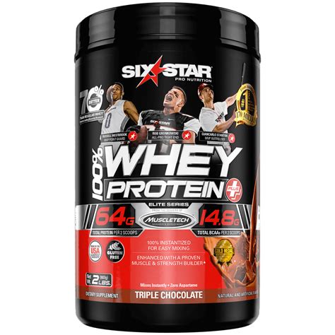 Elite Series 100% Whey Protein Plus, 32g Ultra-Pure Whey Protein Powder, Triple Chocolate, 2 ...