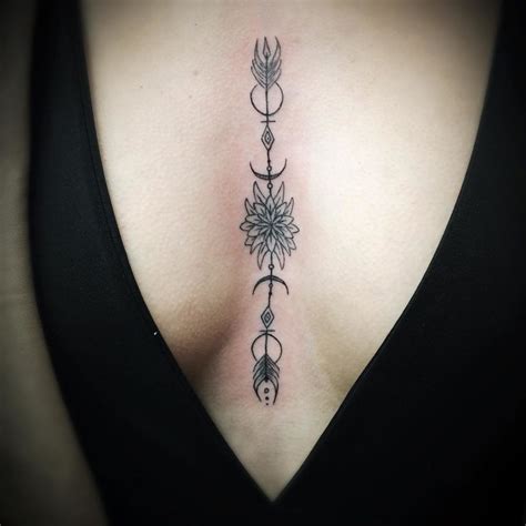 Best 15+ Sternum Tattoo Designs For Women | Sternum tattoo design, Pattern tattoo, Chest tattoos ...