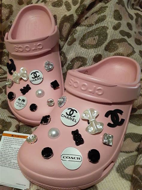 Chanel inspired Charmed Crocs in 2021 | Pink crocs, Chanel inspired, Crocs