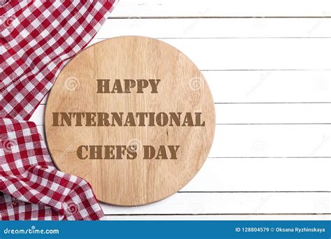 International Chef Day Greeting Card. Cutting Board with Napkin Stock ...