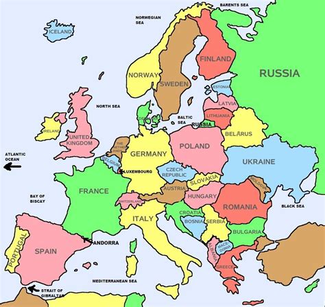 Basic (countries only) map of Europe Poland Germany, Cultura General, Chinese Name, Country ...
