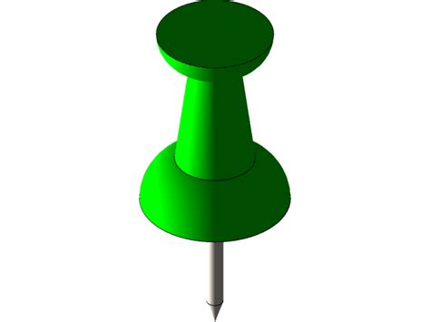 Green Push Pin Clip Art