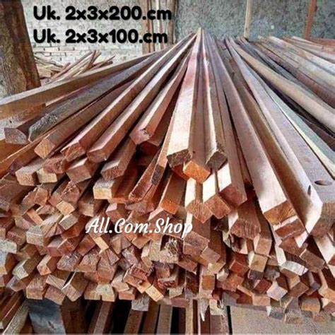 Jual Kayu Reng Uk.2x3x200.cm Balok jatilanda / kayu Pinus 2.meter Reng kayu maket / kerajinan ...