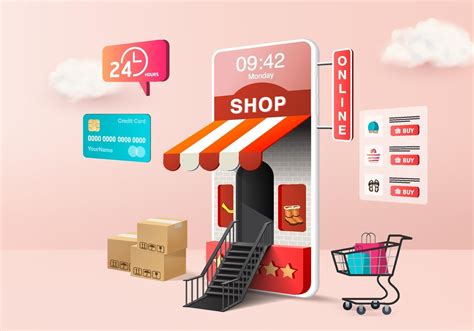 3D shopping online store for sale, mobile e-commerce 3d pink pastel background, shop online on ...