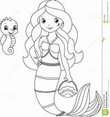 Simple Mermaid Coloring Pages At GetColoringscom  Free Printable sketch template