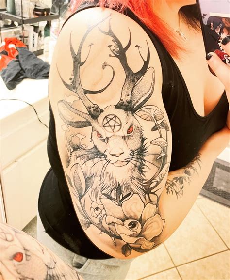 I got a Jackalope tattoo done last month : r/vultureculture