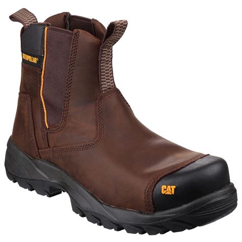 New Mens CAT/Caterpillar Propane S3 Safety Toe Cap & Midsole Industrial Pull On Gusset Safety ...