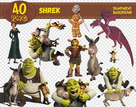 Shrek Clipart Shrek characters Shrek png printable | Etsy