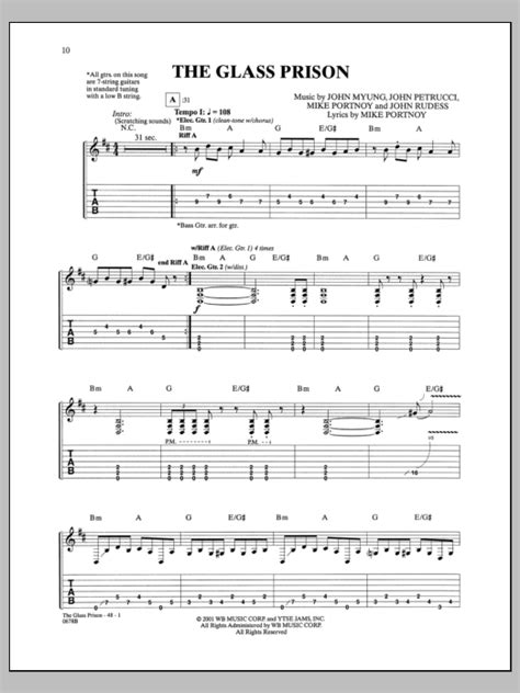 The Glass Prison by Dream Theater - Guitar Tab - Guitar Instructor