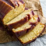 Lemon Loaf Cake with Blackberry Glaze - Hungry Happy Home