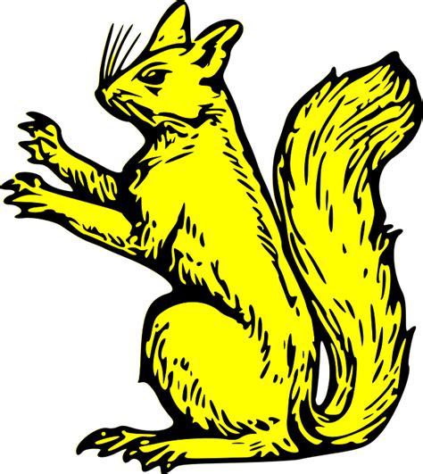 Shield Squirrel Gold · Free vector graphic on Pixabay