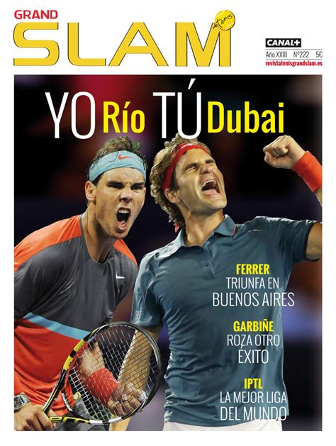 Portada y Sumario Revista Tenis Grand Slam. Número 222. | Revista de ...