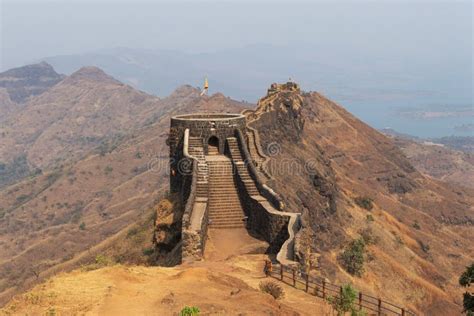 View of Chilkhati Buruj from Suvela Machi, Rajgad Fort, Pune, Maharashtra Stock Photo - Image of ...