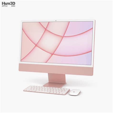 Apple iMac 24-inch 2021 Pink 3D model - Electronics on Hum3D