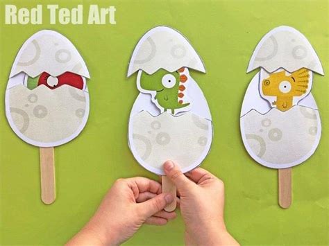 Pop Up Dinosaur Juniors (inspired by Rob Biddulph) - Red Ted Art - Kids Crafts