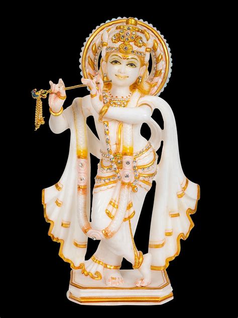 Marble Krishna Statue 30cm Lord Krishna Idol Load Krishan - Etsy UK