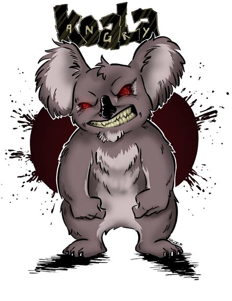 Hello, my name is Moe Scribblez: Angry Koala Colored