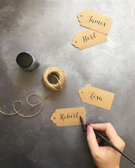 some lovely rustic name tags for a wedding | Wedding name tags, Wedding ...