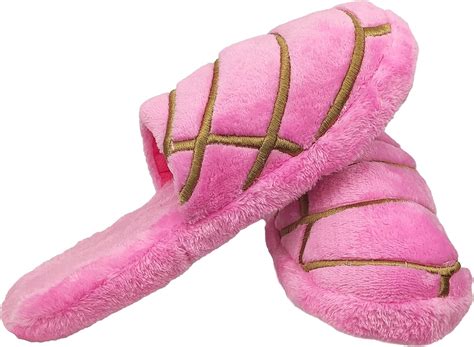 Amazon.com | Mexican Pan dulce concha slippers - Funny Concha pantuflas ...