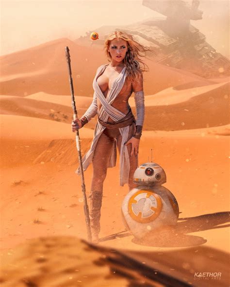 Rey Skywalker Sexy Cosplay R2-d2 Star Wars Poster - Etsy