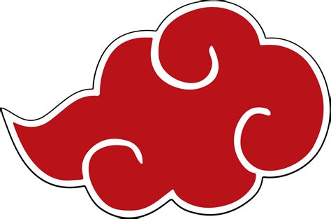 Naruto Shippuden Akatsuki Red And White Cloud Vinyl Sticker