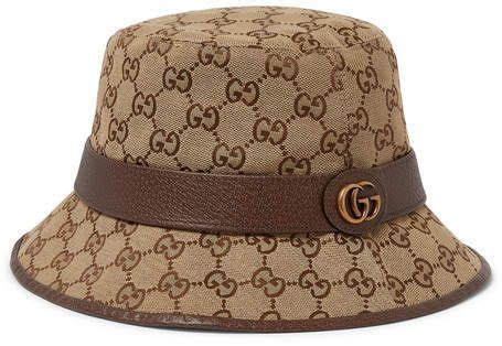 Louis Vuitton Bucket Hat Brown Leather | semashow.com