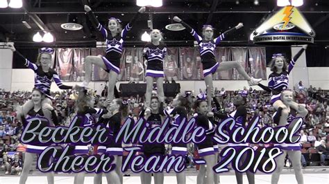 Becker Middle School Cheer Team 2018 - YouTube