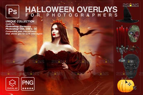 Halloween overlay & Halloween digital backdrop: Photoshop | Etsy