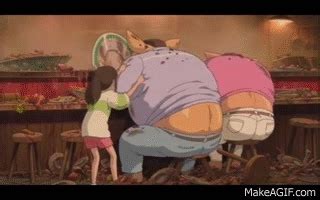 Spirited Away (2001) - Scene : Parents Turning Into Pigs on Make a GIF